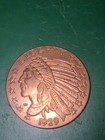1 Oz Incuse Indian Fine Copper Round - Bullion Next To Last One Ive Got-