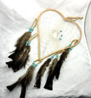 Native American Made 9  Heart Dream Catcher  Turquoise Dreamcatcher  Coa   dc9-1