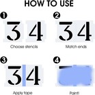  curb Stencil Kit 0-9 Address Number Stencils For Address Painting 20 Pcs Reus  