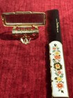 Vintage Stratton Folding Comb   Lipstick Holder Made In England Gold Tone