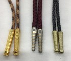 Bolo Tie String   lot Of 3  Preowned With Tips 