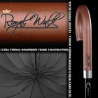 Royal Walk Windproof Large Umbrella For Rain 54 Inch Automatic Open Black 