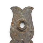 Ornate Antique Hand Cut Cast Bronze Door Knob Gold Escutcheon Plate 5 5  X 2 