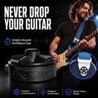 Rok Lok Pro Guitar Strap Lock - 2 Pack  white black  - No Mods Required