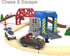 52-piece Wooden Train Set For Toddlers     Kids Railway Track Toy With Expansion P