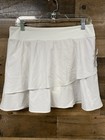 Lands End Women s Tiered Swim Skirt With Panty - White - Size M 10-12 New