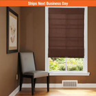 Cordless Light Filtering Fabric Roman Shade 29x64 Chocolate