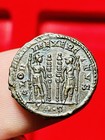 Constantius Ii Ae Follis Trier Ad 332-333  Gloria Exercitvs  Magnificent Quality