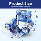 2 Pack Inflatable Pool Floats Hammock Chairs Lounge Floating Lounge Chairs Adult