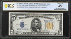 1934-a  5 North Africa Silver Certificate Pcgs45 Fr 2307 Wwii Currency 74998