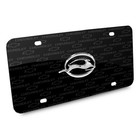 Chevrolet Impala In 3d Logo On Logo Pattern Black Aluminum License Plate