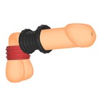 Male-scrotum-testicle Squeeze Rings Cage Soft Stretcher Enhancer Delay Ball Toys