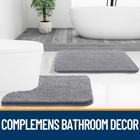 Olanly Bathroom Rugs 30x20  Extra Soft Absorbent Chenille Bath Rugs  Rubber Back