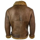 Men s Genuine Sheepskin Shearling B3 Bomber Jacket Handmade Aviator Coat