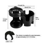 Dual Cup Holder Clamp 360 Rotating For Bike Stroller Wheelchair Treadmill Bottle
