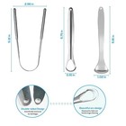 Stainless Steel Tongue Scraper Cleaner Metal Oral Care Bad Breath Adults Kids