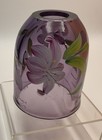 Vintage Fenton Art Glass Fairy Lamp Purple Hummingbird Hand Painted Top Only