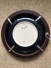 Moorcroft Pottery Anemone Plate Set Within Mahogany Frame For Wall Hanging