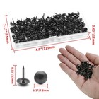 Rierdge 200 Pcs Metal Upholstery Tacks  Thumb Black  200 Pcs  Black