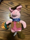 Disney Winnie The Pooh Bear Piglet Cowboy Halloween Bean Bag Plush With Tags
