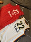  2  Caitlin Clark  22 Size L Indiana Fever Red Rebel Jersey And White Jersey