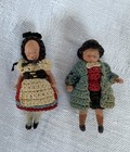 Antique German Carl Horn Hertwig Bisque Porcelain Miniature Jointed Dolls