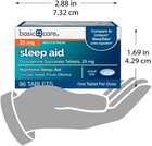 Basic Care Sleep Aid  Doxylamine Succinate Tablets   pack Of 2 