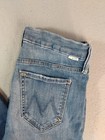 Mother Womens Jeans 27 Blue The Looker Crop Come Sunrise Medium Wash Raw Hem
