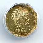 1898 Alaska   California Fractional Gold   1 Pinch Hk-844   Anacs Au50   Hart s