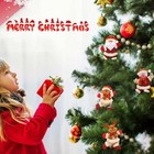 4x Christmas Hanging Ornament Santa Claus Snowman Bear Doll Xmas Tree Decor Gift