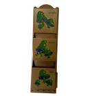 Rare Vintage 70s Groovy Mushroom Memo Mail Key Note Letter Holder  Green   Blue