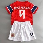 Haaland  9 Norway Red White Kids Soccer Jersey Kit Boys Girls Youth Fan Gift