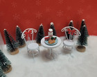 Miniature 1 12 Scale Christmas Bistro 4-pc Set Table Chairs Milk-cookie Plate 2 