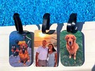 Set Of 2 Personalized Photo Double-sided Luggage Tags With Straps