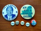 Ny Republican Political Campaign Buttons Lot Of 7 Pins Vintage 40-50s Pinbacks