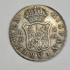 1807 Spain Silver 2 Reales Spanish Colonial High Grade Carolus Iv Nice  m698
