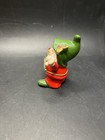 Vintage Christmas Napco Ceramic Elf Gnome With Wreath 9905 Napco Ware Pixie
