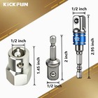 Top Wind Trailer Jack Drill Adapter For 1 2 Inch Short Style Silver 