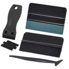 Pro Car Wrap Tools Kit Vinyl Felt Squeegee Knifeless Tape 2 Magnets Window Tint