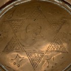 Ottoman Turkish Middle Eastern Antique Hand Hammered Etched Tinned Copper Plate