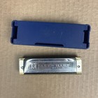 Hohner Blues Harp Diatonic Harmonica Key Of F With Case Instrument Wood Comb