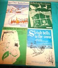 Lot 12 Vintage Piano Solo Lyrics Christmas  Sheet Music Nostalgic Xmas Songs