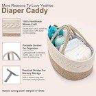 Baby Diaper Caddy Organizer  Portable Nursery Storage Basket With Changeable Com