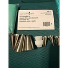 Pampered Chef Decorating Bag Set 1589 Stainless Steel Tips Reusable Bags Teal