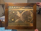 Pro Framed Blaeu Wall Map Gold Foil Print Office Library Decor  Nautical