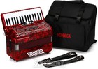 Hohner Hohnica 1305 72 Bass Piano Accordion - Pearl Red