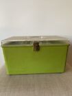 Lg Vintage Wilson Wil-hold Green Plastic Sewing Box With 2 Trays 13 5   