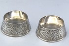 Pair Of Antique Sterling Silver Salt Cellars By Mauser Of New York  Circa 1905
