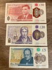  75 British Pounds Total    50    20   5 England Banknotes Queen Elizabeth Ii  Cir 