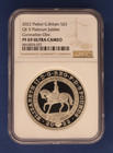 2022 Silver Piedfort Proof   5 Coin  platinum Jubilee  Ngc Graded Pf69 With Case